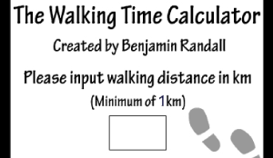The Walking Calculator Screen Capture